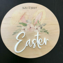 Load image into Gallery viewer, My First Easter - Bunny Ears Plaque