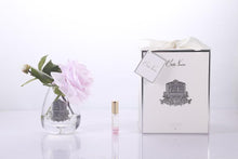 Load image into Gallery viewer, Cote Noire - Tear Drop Tea Rose in Clear Glass - French Pink