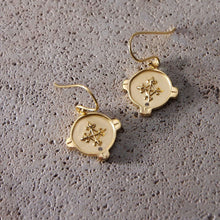 Load image into Gallery viewer, Murkani - Hope Earrings with White Topaz - Gold