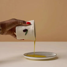 Load image into Gallery viewer, Paddywax Bistro Olive Embossed Ceramic Candle - Fig &amp; Olive