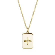 Load image into Gallery viewer, Murkani-Rectangle Neclace in 18KT Yellow Gold Plate