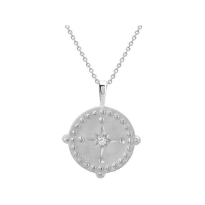 Murkani - Pendant Disc Necklace - Silver