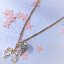 Load image into Gallery viewer, Lauren Hinkley-Unicorn Carousel Gold Necklace