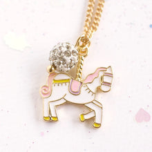 Load image into Gallery viewer, Lauren Hinkley-Unicorn Carousel Gold Necklace