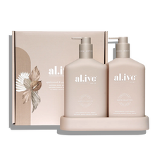 Load image into Gallery viewer, al.ive - Wash &amp; Lotion Duo + Tray - Applewood &amp; Goji Berry