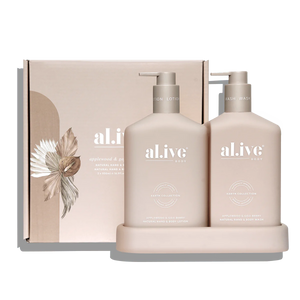 al.ive - Wash & Lotion Duo + Tray - Applewood & Goji Berry