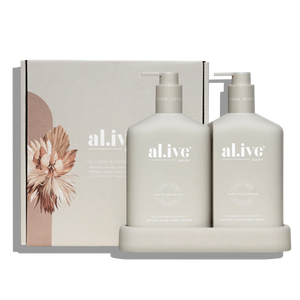 Al.ive - Wash & Lotion Duo + Tray - Sea Cotton & Coconut