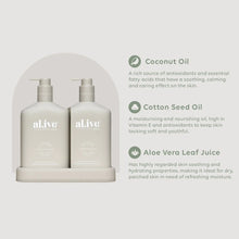 Load image into Gallery viewer, Al.ive - Wash &amp; Lotion Duo + Tray - Sea Cotton &amp; Coconut