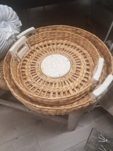 Load image into Gallery viewer, Portico Water Hyacinth Round  Tray  - Large (pick up only)
