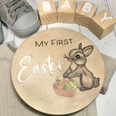 My First Easter - Bunny Plaque