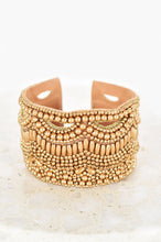 Load image into Gallery viewer, Beaded Structured Cuff (Gold)