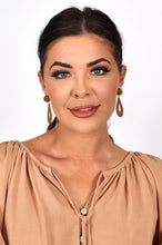 Load image into Gallery viewer, Milli Woven Teardrop Earrings (Chocolate)