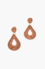 Load image into Gallery viewer, Milli Woven Teardrop Earrings (Chocolate)