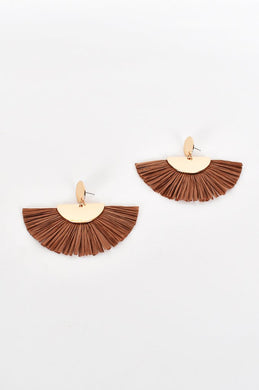 Adorne - Bobbie Raffia Fringe Earings