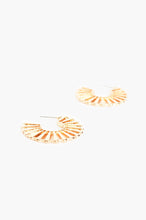 Load image into Gallery viewer, Wheel Pattern Mini Hoops (Gold)