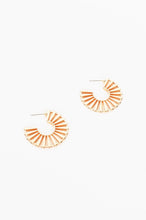 Load image into Gallery viewer, Wheel Pattern Mini Hoops (Gold)
