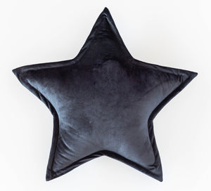 Velvet Cushion - Nova Star - Black