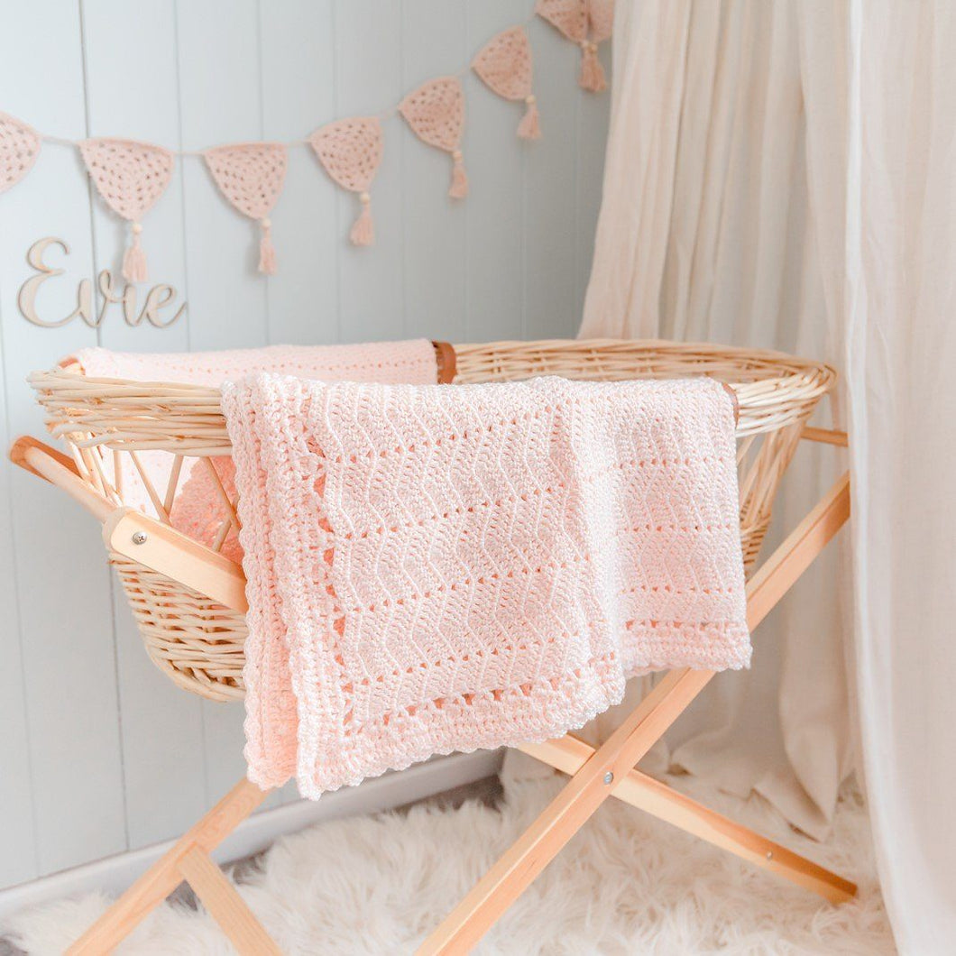 O.B. Designs - Crochet Bunting Flag - Peach