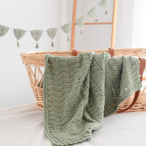 O.B. Designs - Crochet Bunting Flag - Sage