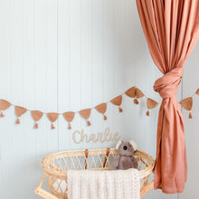 Load image into Gallery viewer, O.B. Designs -  Crochet Bunting Flag - Cinnamon