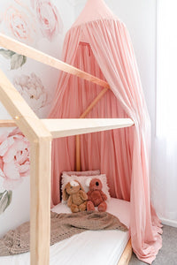 O.B. Designs - Rose Petal Pink Linen Canopy | Boho Luxurious Canopies | Handmade