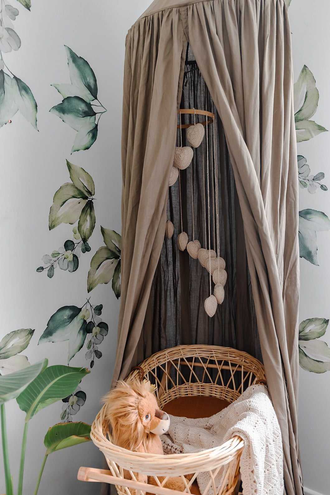 O.B. Designs - Safari Green Linen Canopy | Boho Luxurious Canopies | Handmade