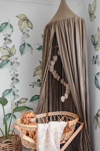 O.B. Designs - Safari Green Linen Canopy | Boho Luxurious Canopies | Handmade