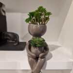 Load image into Gallery viewer, Person Grey Planter with Pot 17cm