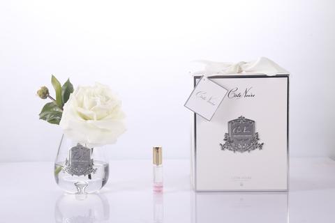 Cote Noire Tear Drop Tea Rose Clear Class - Ivory White