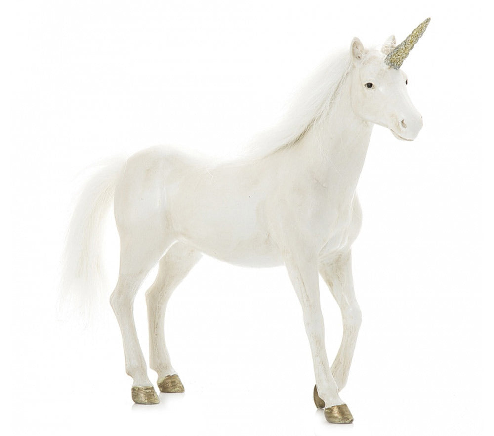 White Unicorn with Golden Horn