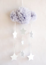 Load image into Gallery viewer, Tulle Cloud Mobile - Mist &amp;silver