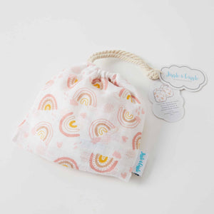 Jiggle and Giggle - Muslin Bib 2 Pack - Rainbows