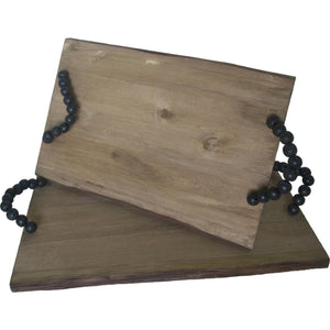 2 Piece Avance Oak Wood Tray Set