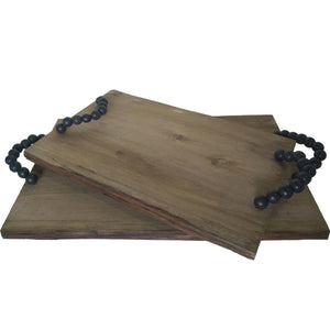 2 Piece Avance Oak Wood Tray Set