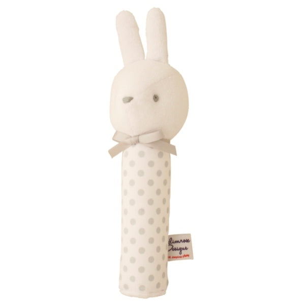 Coco Bunny Squeaker - White and Grey