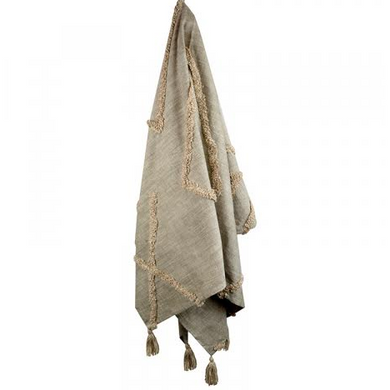 Serai Cotton Throw - Grey