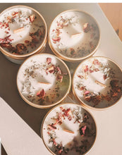 Load image into Gallery viewer, Botanical Art Tin Candle - Lavender Ylang Ylang