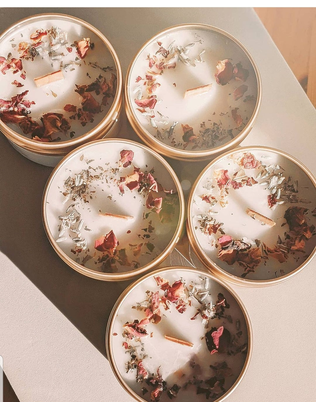 Botanical Art Tin Candle - Vanilla Burbon