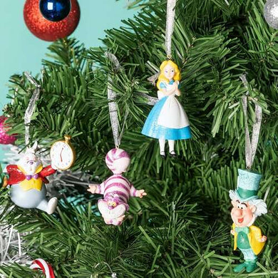 Disney Christmas By Widdop And Co Hanging Ornaments: Alice In Wonderland (Set Of 4)