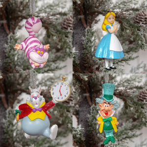 Disney Christmas By Widdop And Co Hanging Ornaments: Alice In Wonderland (Set Of 4)