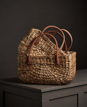 Load image into Gallery viewer, Harvest Baskets with Suede Handles set of 2  - Robert Gordon