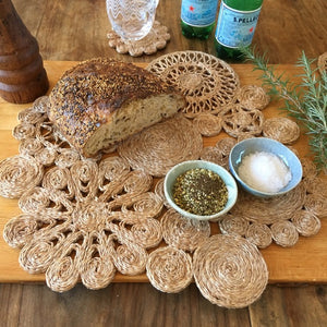 Jute Natural Place Mat Retro 45cm