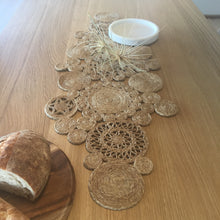 Load image into Gallery viewer, Jute Natural Table Runner Retro