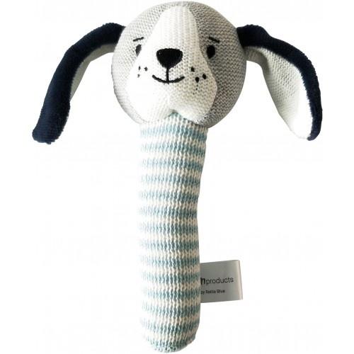 Puppy Blue Rattle 18cm