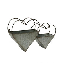 Load image into Gallery viewer, Connecting Hearts Metal Hanging Planter