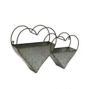 Connecting Hearts Metal Hanging Planter